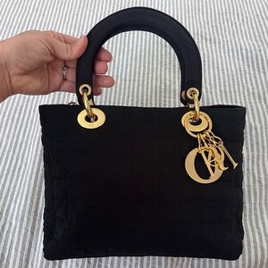 Christian Dior nylon lady Dior handbag in EUC